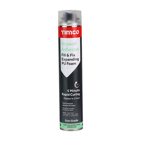 This is an image of Timco - Drywall Adhesive Fill & Fix Expanding PU Foam 750ml (1 Each Can) PCS247864