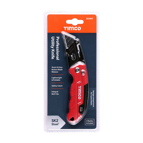 This is an image of Timco - Professional Utility Knife 60 x 19 x 0.6 (1 Each Blister Pack) 253067