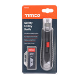 This is an image of Timco - Safety Utility Knife 60 x 19 x 0.6 (1 Each Backing Card) 253412