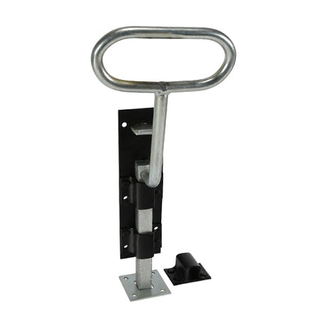 This is an image of Timco - Bow Handle Bolt - Black 12" (1 Each Plain Bag) 282582