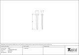 From The Anvil - Black Oxide 1" Rosehead Nail (1kg) | Sku. 28334 | Trade Door Handles.