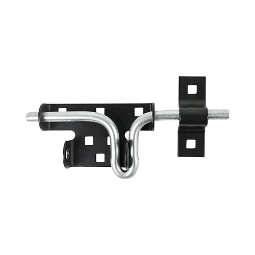 This is an image of Timco - Slide Action Padbolt - Black 7 5/16" (1 Each TIMbag) 287114