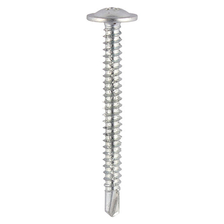 This is an image of Timco - Baypole Screws - Wafer Flange - PH - Self-Drilling Point - Zinc 4.8 x 40mm - (200 PCS Box) 289Z