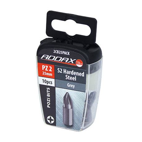 This is an image of Timco - S2 Driver Bits - PZ No.2 x 25 (10 Pieces Blister Pack) 2CB25PACK