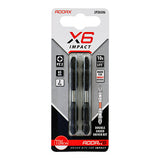 This is an image of Timco - Impact Driver Bits - PZ - Double Ended No.2 x 65 (2 Pieces Blister Pack) 2PZ65X6