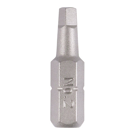 This is an image of Timco - S2 Driver Bits - SQ No.2 x 25 (2 Pieces Blister Pack) 2SQ25GB