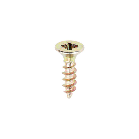 This is an image of Timco - Classic Multi-Purpose Screws - PZ - Double Countersunk - Yellow 3.0 x 12mm - (200 PCS Box) 30012CLAF