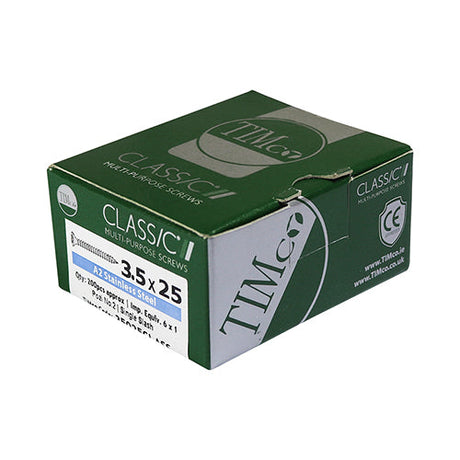 This is an image of Timco - Classic Multi-Purpose Screws - PZ - Double Countersunk - A2 Stainless Steel 3.0 x 16mm - (200 PCS Box) 30016CLASS