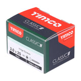 This is an image of Timco - Classic Multi-Purpose Hinge Screws - PZ - Countersunk - Nickel 3.0 x 20mm - (200 PCS Box) 30020CLAHN