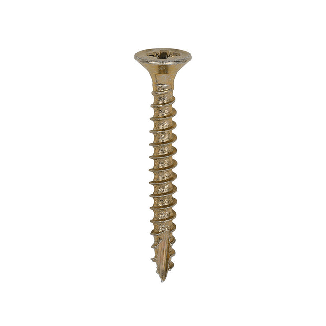 This is an image of Timco - Classic Multi-Purpose Screws - PZ - Double Countersunk - Yellow 3.0 x 25mm - (200 PCS Box) 30025CLAF