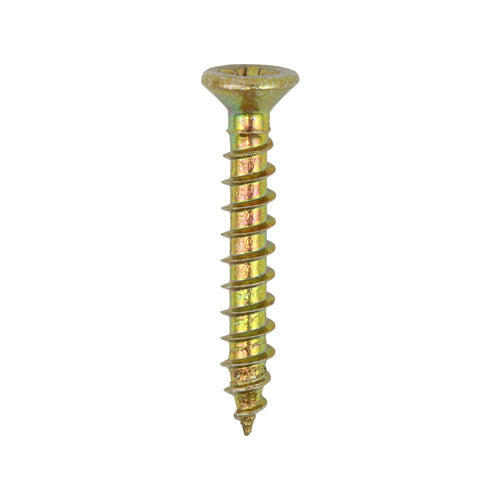 This is an image of Timco - Classic Multi-Purpose Hinge Screws - PZ - Countersunk - Yellow 3.0 x 25mm - (200 PCS Box) 30025CLAH