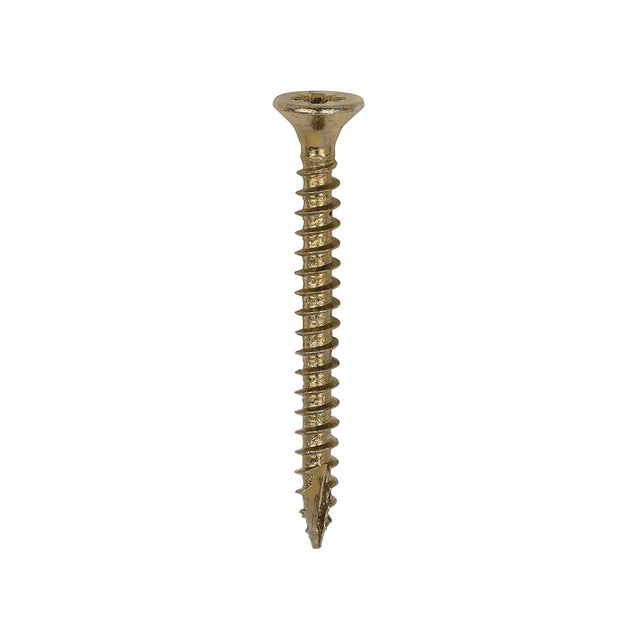 This is an image of Timco - Classic Multi-Purpose Screws - PZ - Double Countersunk - Yellow 3.0 x 30mm - (200 PCS Box) 30030CLAF