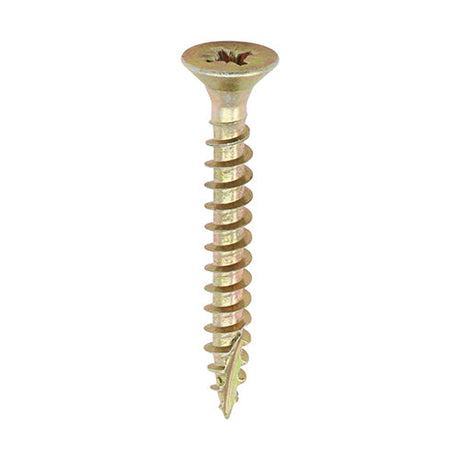 This is an image of Timco - Classic Multi-Purpose Screws - PZ - Double Countersunk - Yellow 3.0 x 40mm - (200 PCS Box) 30040CLAF