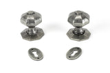 From The Anvil - Pewter Oak Box Lock & Octagonal Knob Set | Sku. 33004 | Trade Door Handles.