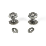 From The Anvil - Pewter Oak Box Lock & Octagonal Knob Set | Sku. 33004 | Trade Door Handles.