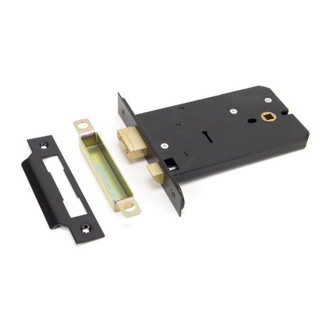 From The Anvil - Black Oak Box Lock & Octagonal Knob Set | Sku. 33005 | Trade Door Handles.