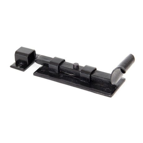 From The Anvil - Black 4" Straight Door Bolt | Sku. 33013 | Trade Door Handles.