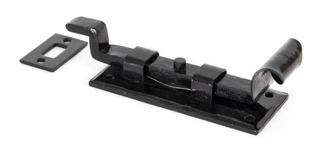 From The Anvil - Black 4" Cranked Door Bolt | Sku. 33014 | Trade Door Handles.