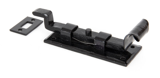 From The Anvil - Black 4" Cranked Door Bolt | Sku. 33014 | Trade Door Handles.
