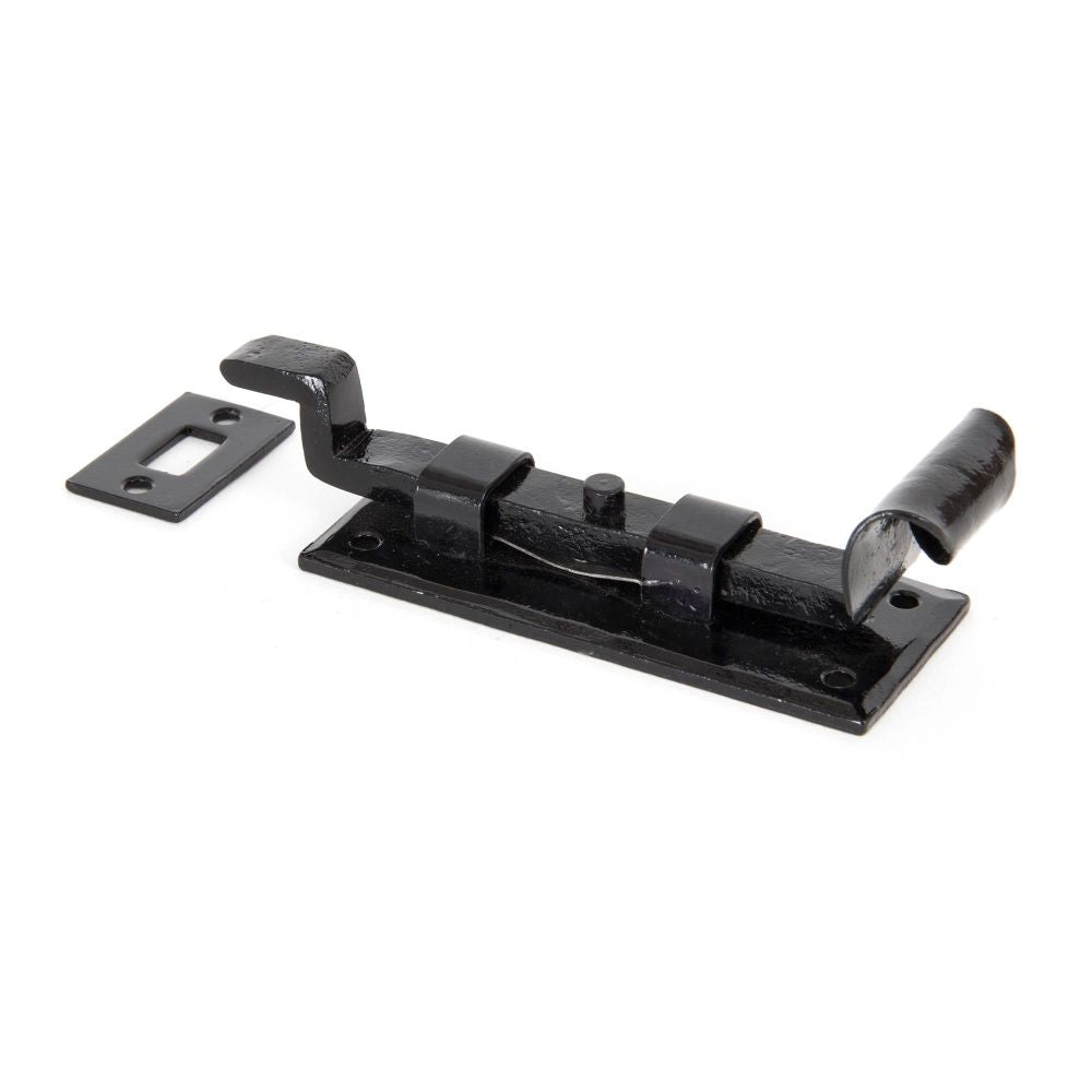 From The Anvil - Black 4" Cranked Door Bolt | Sku. 33014 | Trade Door Handles.