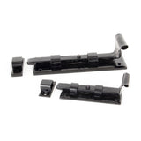 From The Anvil - Black 6" Straight Door Bolt | Sku. 33015 | Trade Door Handles.
