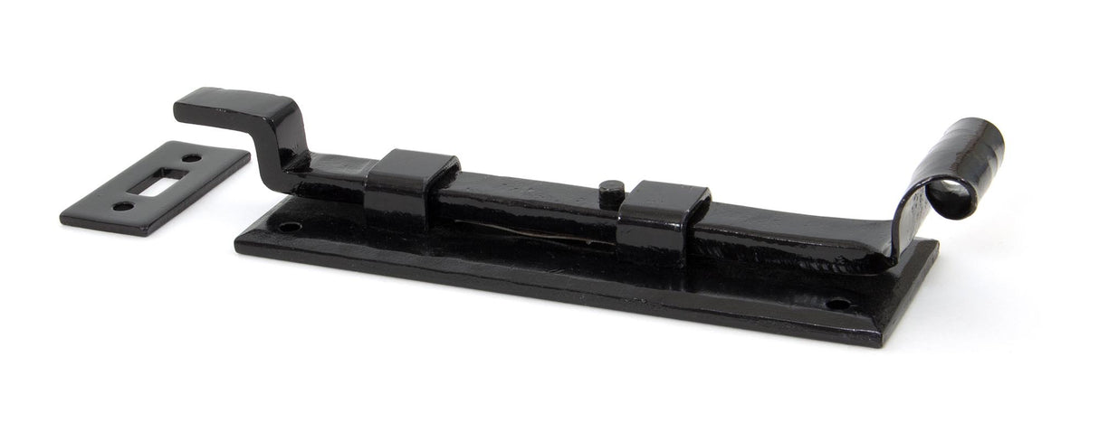 From The Anvil - Black 6" Cranked Door Bolt | Sku. 33016 | Trade Door Handles.