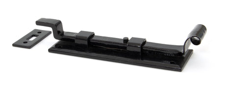 From The Anvil - Black 6" Cranked Door Bolt | Sku. 33016 | Trade Door Handles.