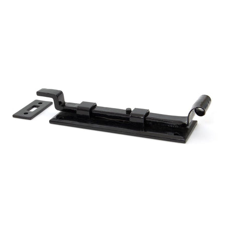 From The Anvil - Black 6" Cranked Door Bolt | Sku. 33016 | Trade Door Handles.