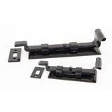 From The Anvil - Black 6" Cranked Door Bolt | Sku. 33016 | Trade Door Handles.