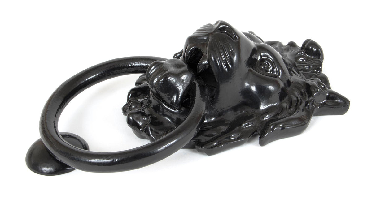From The Anvil - Black Lion Head Door Knocker | Sku. 33018 | Trade Door Handles.