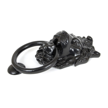 From The Anvil - Black Lion Head Door Knocker | Sku. 33018 | Trade Door Handles.