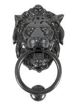 From The Anvil - Black Lion Head Door Knocker | Sku. 33018 | Trade Door Handles.