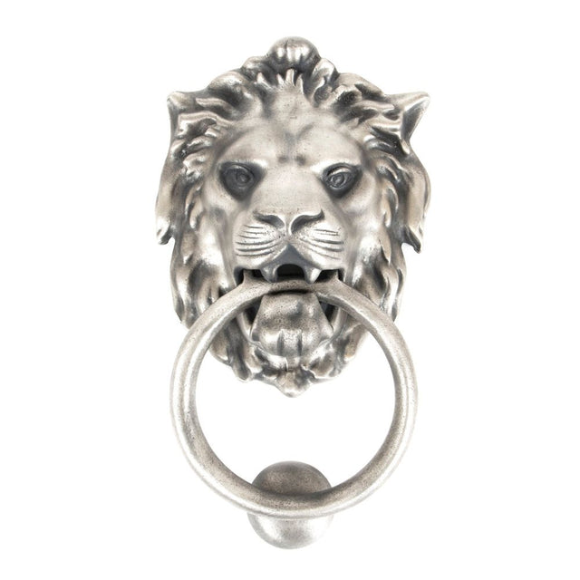 From The Anvil - Antique Pewter Lion Head Door Knocker | Sku. 33019 | Trade Door Handles.