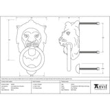 From The Anvil - Polished Brass Lion Head Door Knocker | Sku. 33020 | Trade Door Handles.