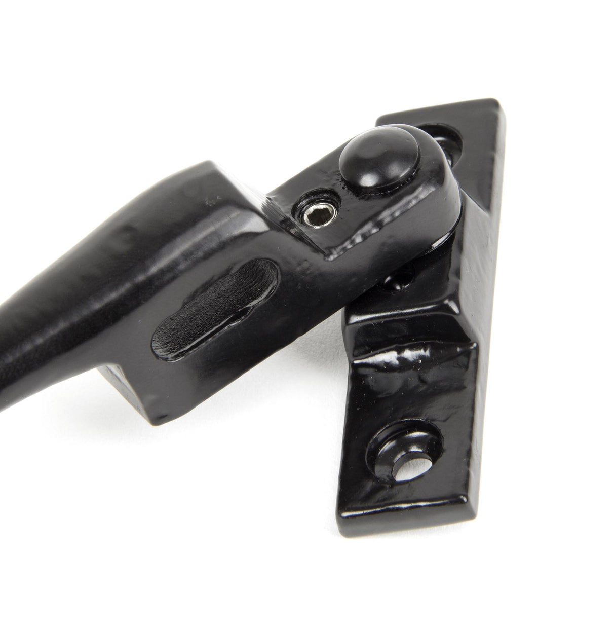 From The Anvil - Black Night-Vent Locking Peardrop Fastener - RH | Sku. 33024 | Trade Door Handles.