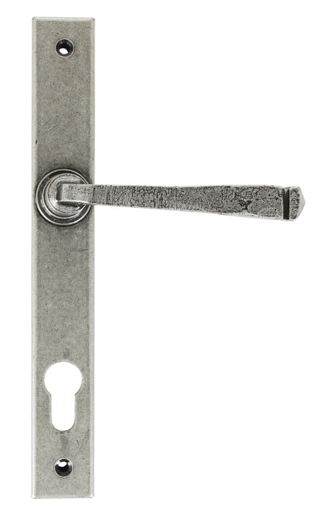 From The Anvil - Pewter Avon Slimline Lever Espag. Lock Set | Sku. 33034 | Trade Door Handles.