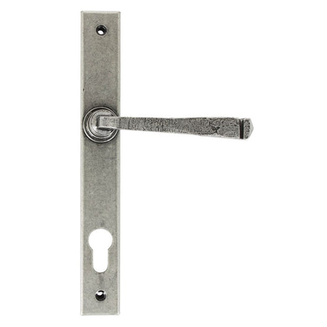 From The Anvil - Pewter Avon Slimline Lever Espag. Lock Set | Sku. 33034 | Trade Door Handles.