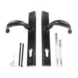 From The Anvil - Black Cottage Slimline Lever Espag. Lock Set | Sku. 33035 | Trade Door Handles.