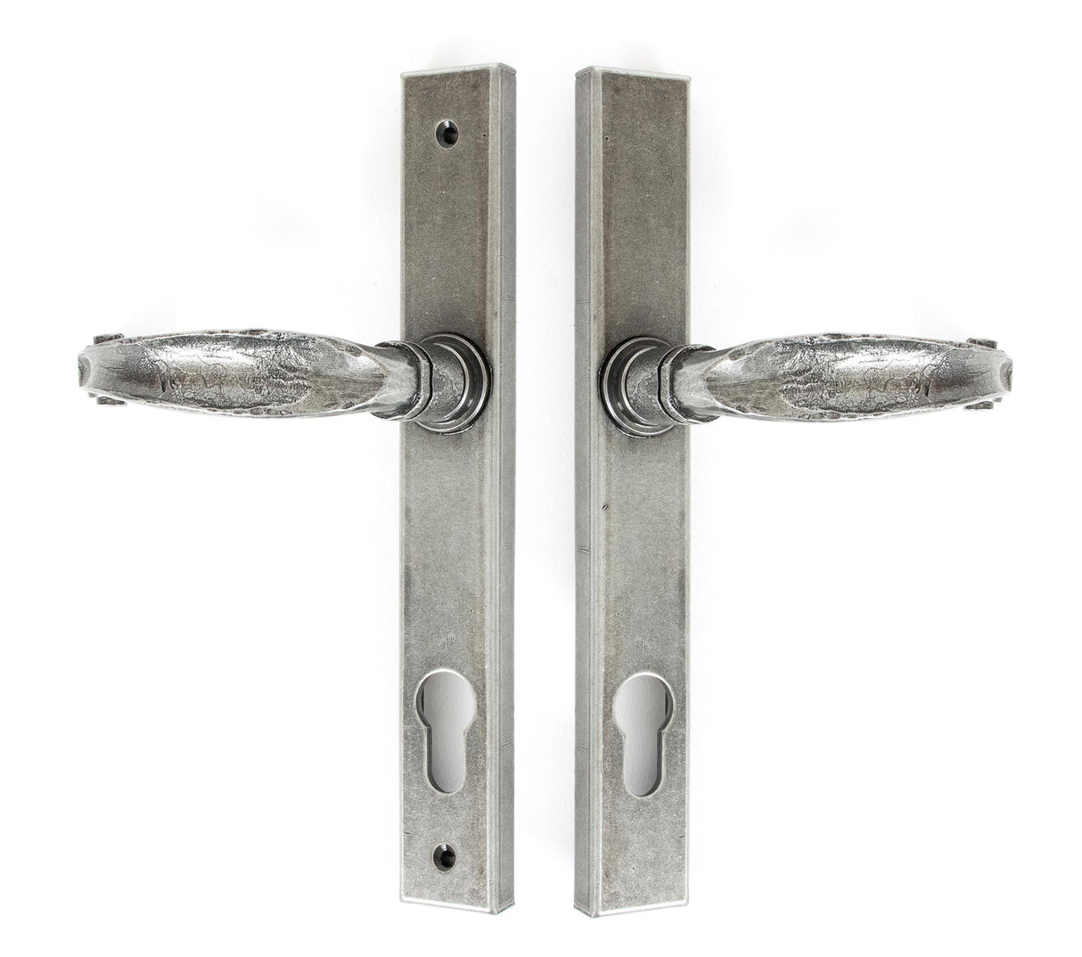 From The Anvil - Pewter Cottage Slimline Lever Espag. Lock Set | Sku. 33036 | Trade Door Handles.