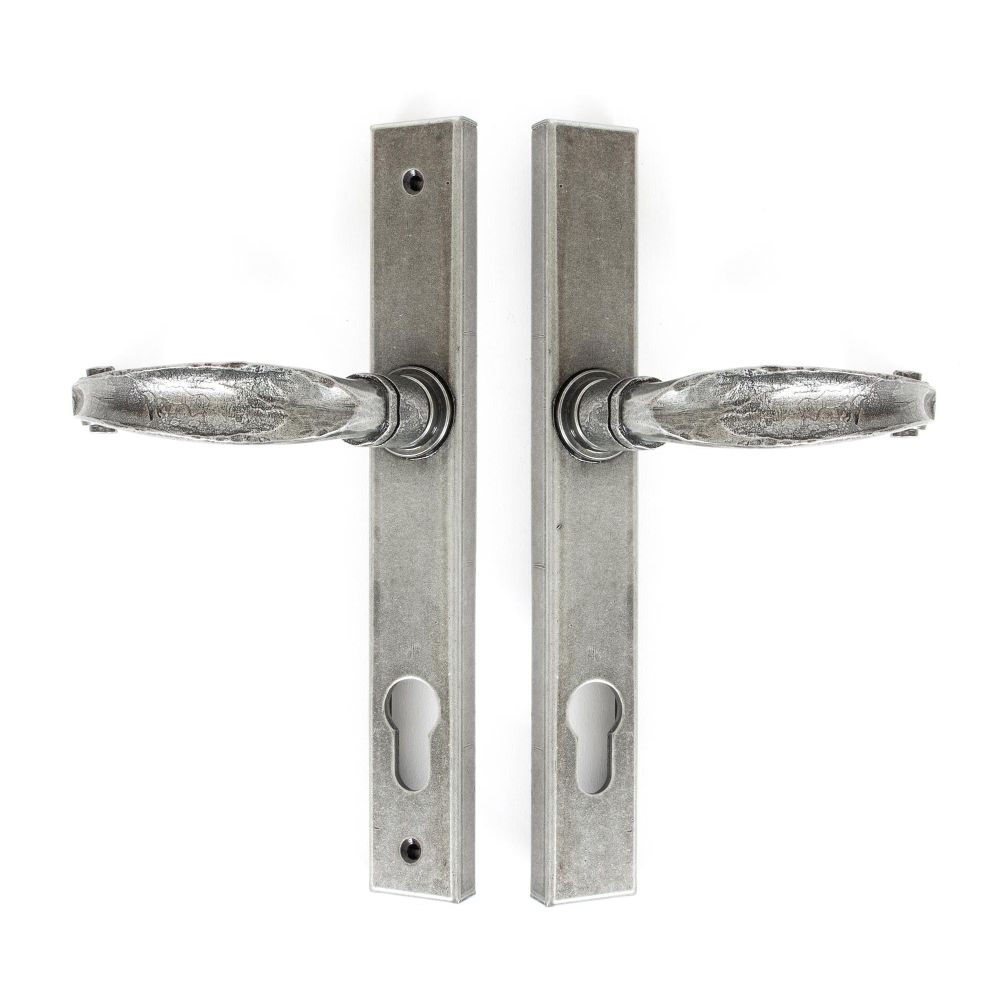 From The Anvil - Pewter Cottage Slimline Lever Espag. Lock Set | Sku. 33036 | Trade Door Handles.