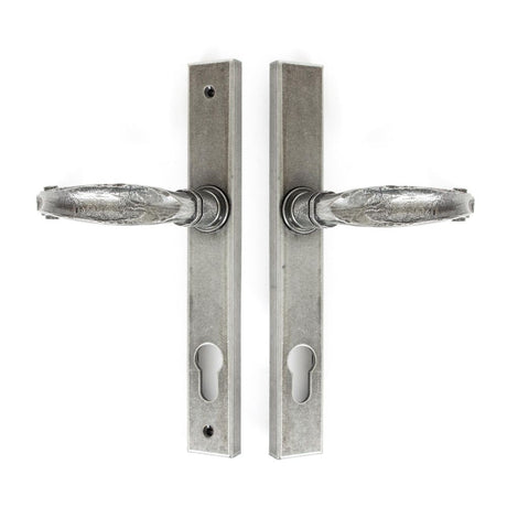 From The Anvil - Pewter Cottage Slimline Lever Espag. Lock Set | Sku. 33036 | Trade Door Handles.