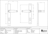 From The Anvil - Pewter Cottage Slimline Lever Espag. Lock Set | Sku. 33036 | Trade Door Handles.