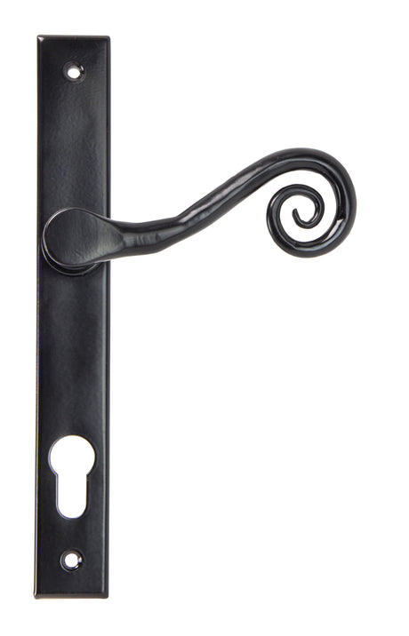 From The Anvil - Black Monkeytail Slimline Lever Espag. Lock Set - LH | Sku. 33037L | Trade Door Handles.