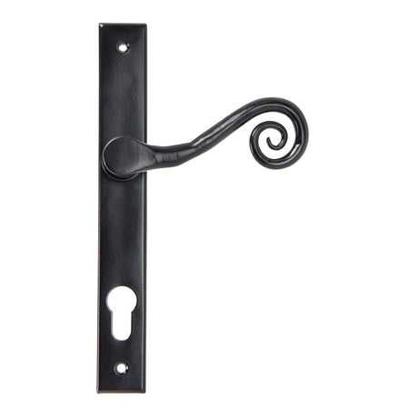From The Anvil - Black Monkeytail Slimline Lever Espag. Lock Set - LH | Sku. 33037L | Trade Door Handles.
