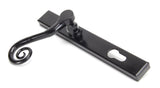 From The Anvil - Black Monkeytail Slimline Lever Espag. Lock Set - LH | Sku. 33037L | Trade Door Handles.