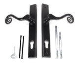 From The Anvil - Black Monkeytail Slimline Lever Espag. Lock Set - LH | Sku. 33037L | Trade Door Handles.
