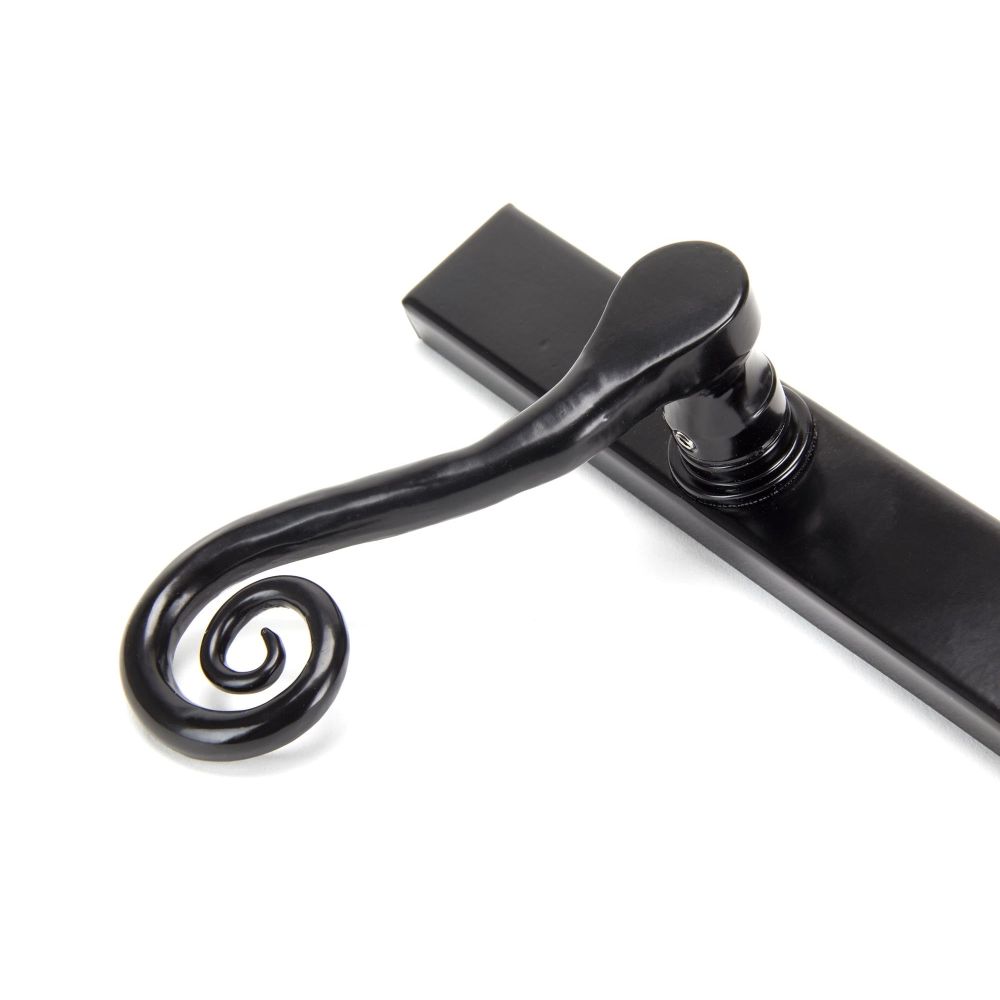From The Anvil - Black Monkeytail Slimline Lever Espag. Lock Set - LH | Sku. 33037L | Trade Door Handles.