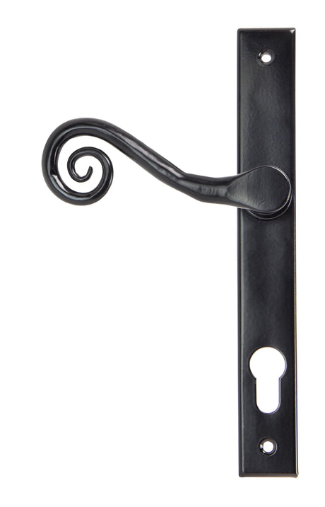 From The Anvil - Black Monkeytail Slimline Lever Espag. Lock Set - RH | Sku. 33037R | Trade Door Handles.