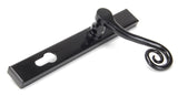From The Anvil - Black Monkeytail Slimline Lever Espag. Lock Set - RH | Sku. 33037R | Trade Door Handles.