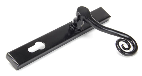 From The Anvil - Black Monkeytail Slimline Lever Espag. Lock Set - RH | Sku. 33037R | Trade Door Handles.